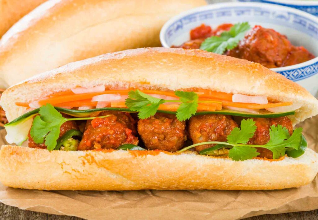 Spicy Meatball Banh Mi