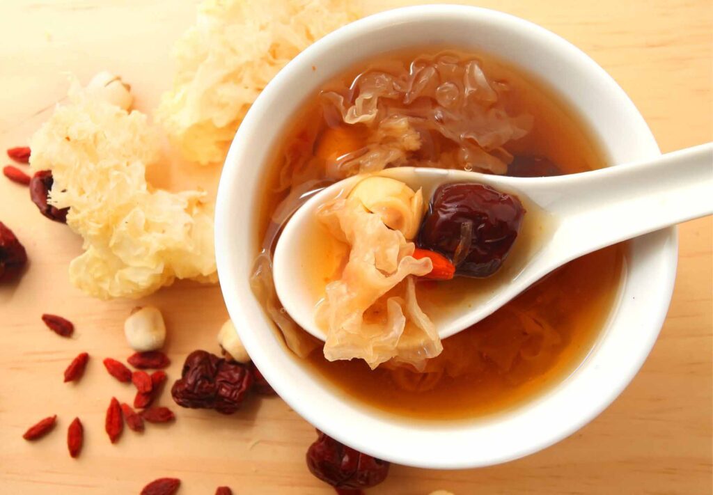 Snow Fungus Soup With Pears