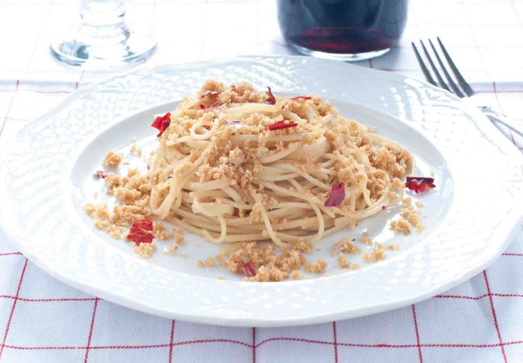 Spaghetti Reinvented with Toasted Breadcrumbs & Anchovies