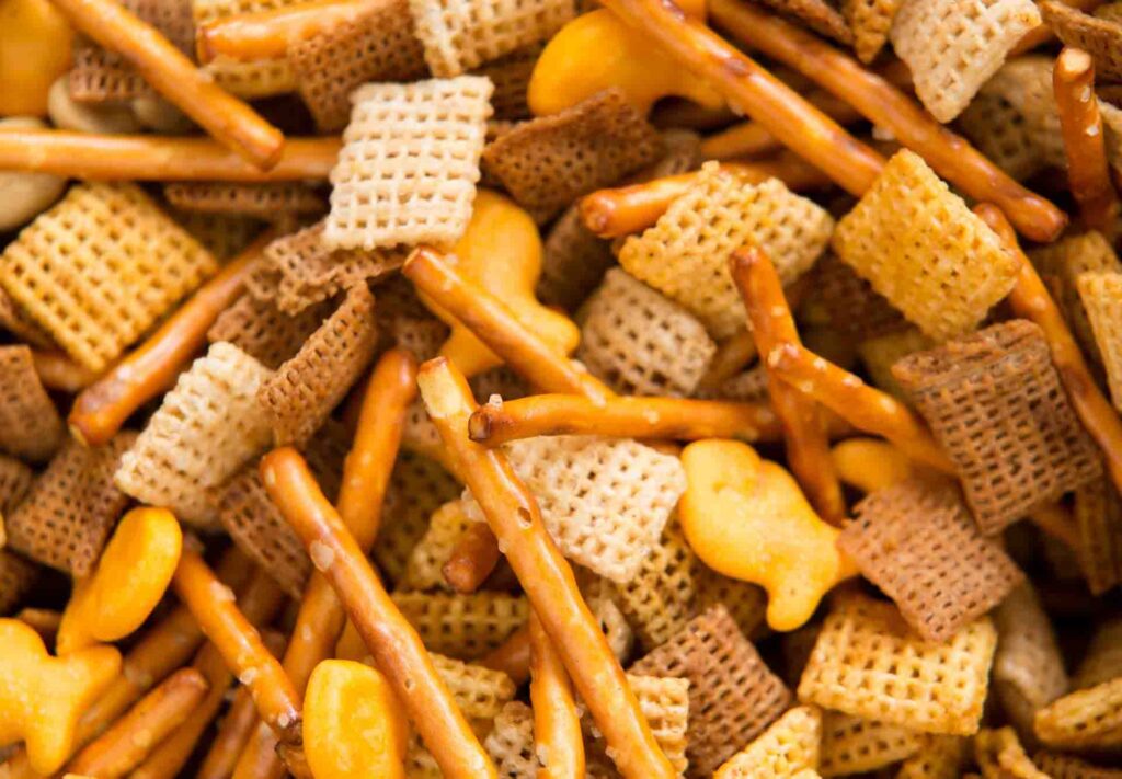 Homemade Chex Mix with a Cheesy Twist