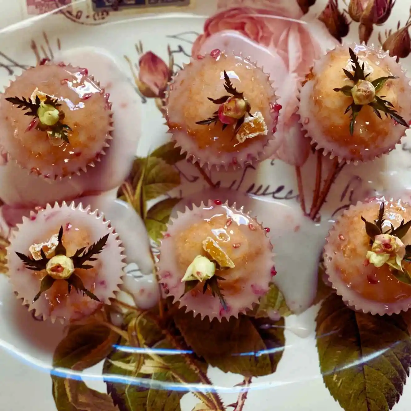 Rose-and-Ginger Cupcakes