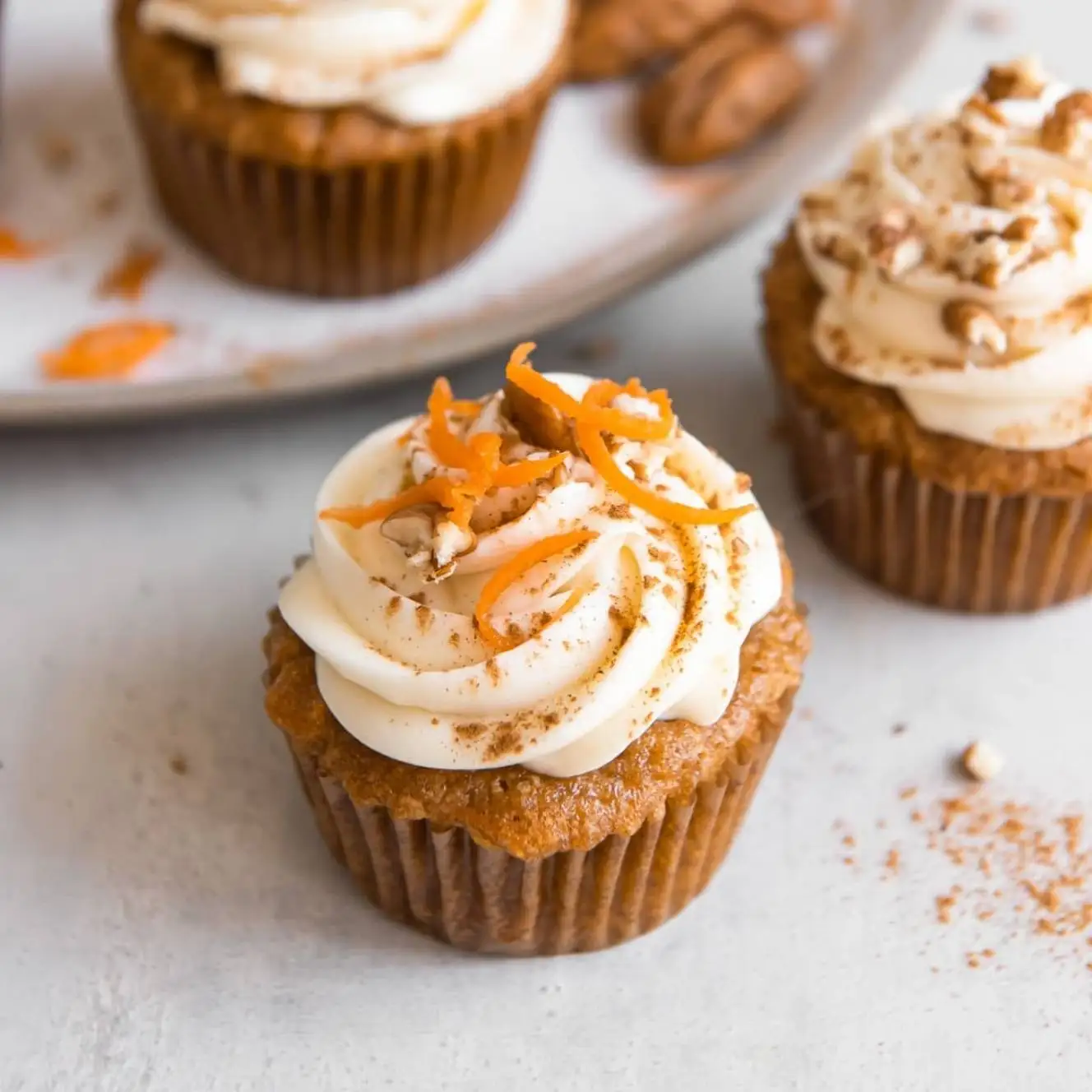 Carrot Cake Cupcakes with Cream Cheese Frosting