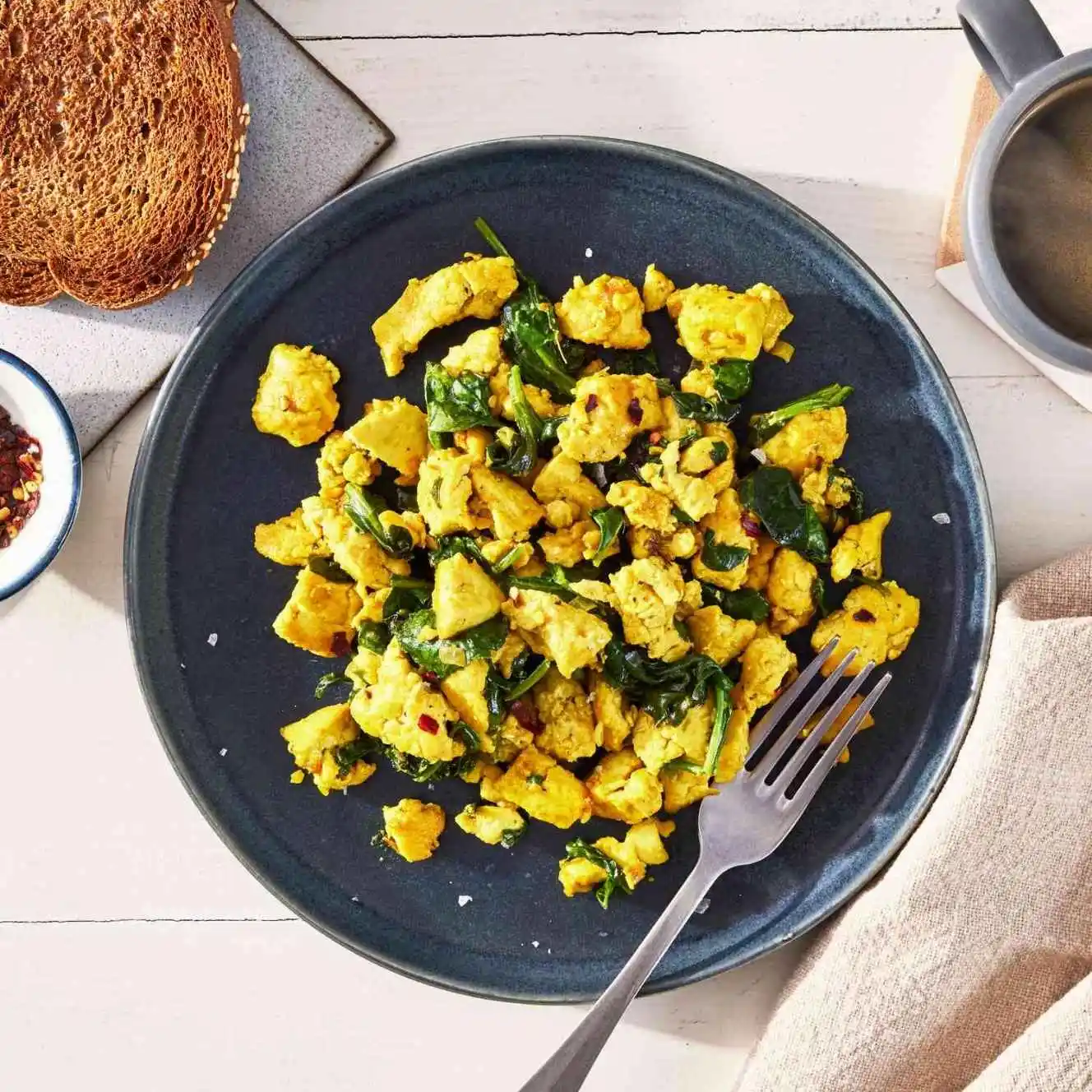 Tofu Scramble with Spinach & Artichokes