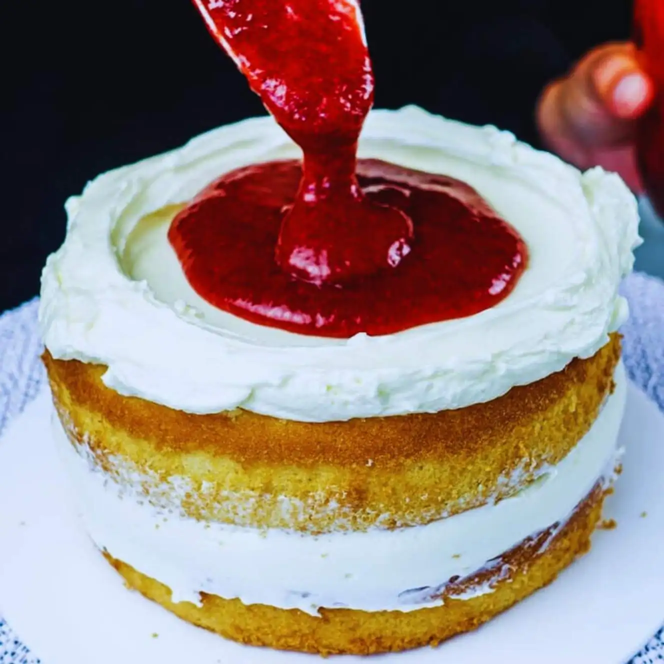 Pink Strawberry Purée Cake