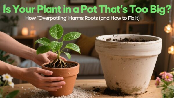 Is Your Plant in a Pot That’s Too Big? How ‘Overpotting’ Harms Roots (and How to Fix It) 🌱💧