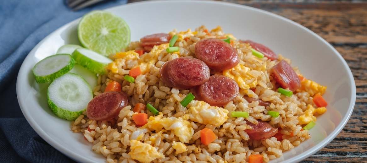 Fried Rice With Chinese Sausage (Lop Cheung Chow Fan)