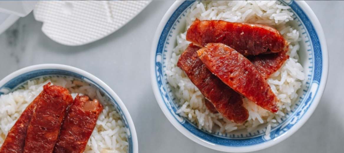 Rice Cooker Rice With Chinese Sausage