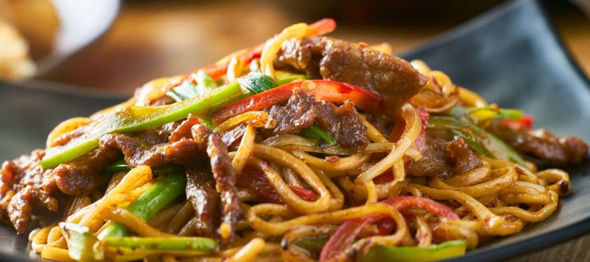 Saucy Beef Chow Ho Fun Noodles