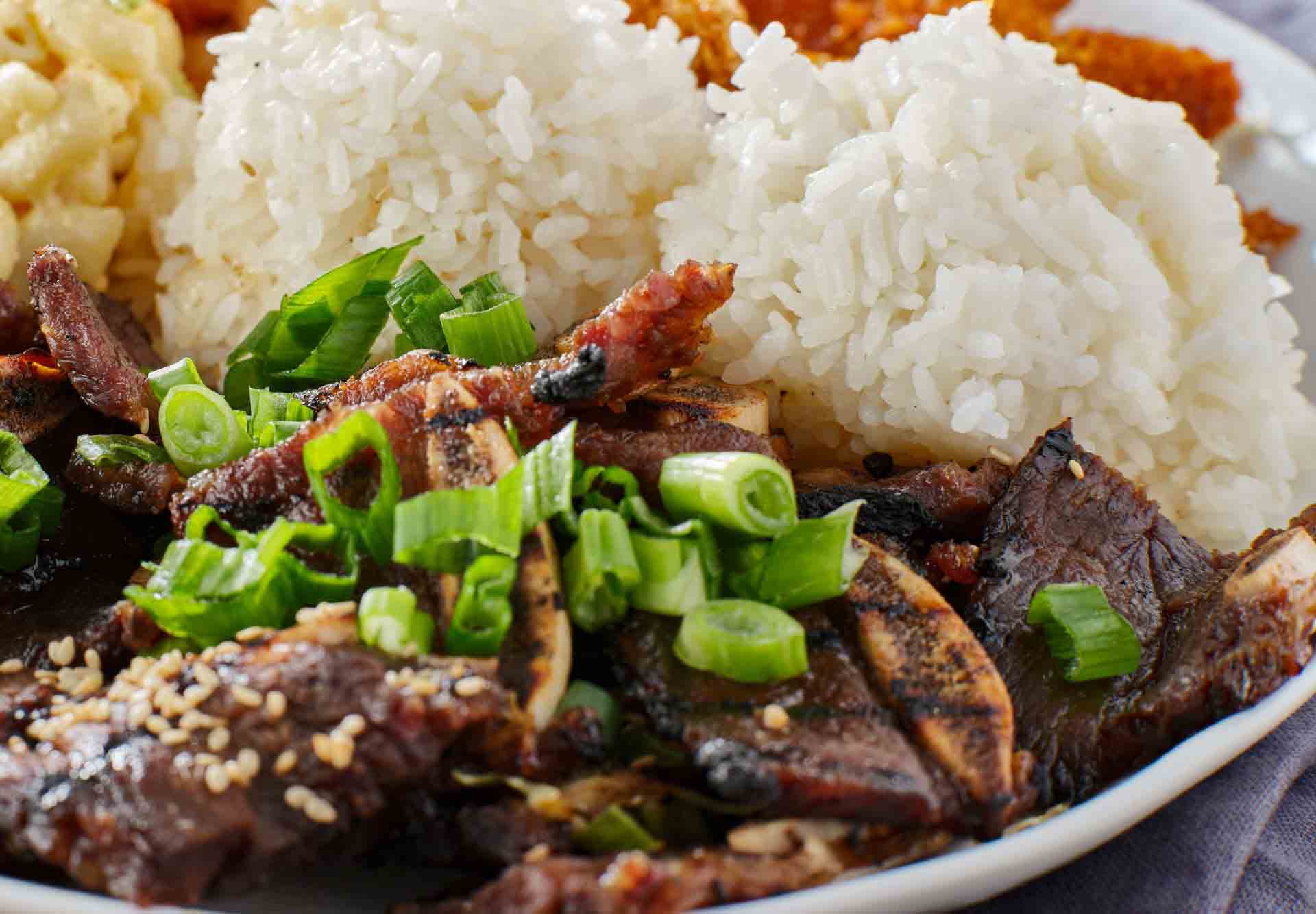 Rice Cooker Ribs and Rice