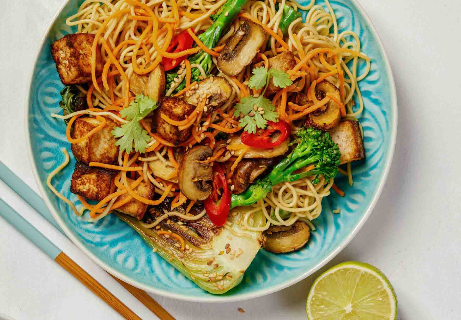 Easy Mushroom Noodle Stir-Fry
