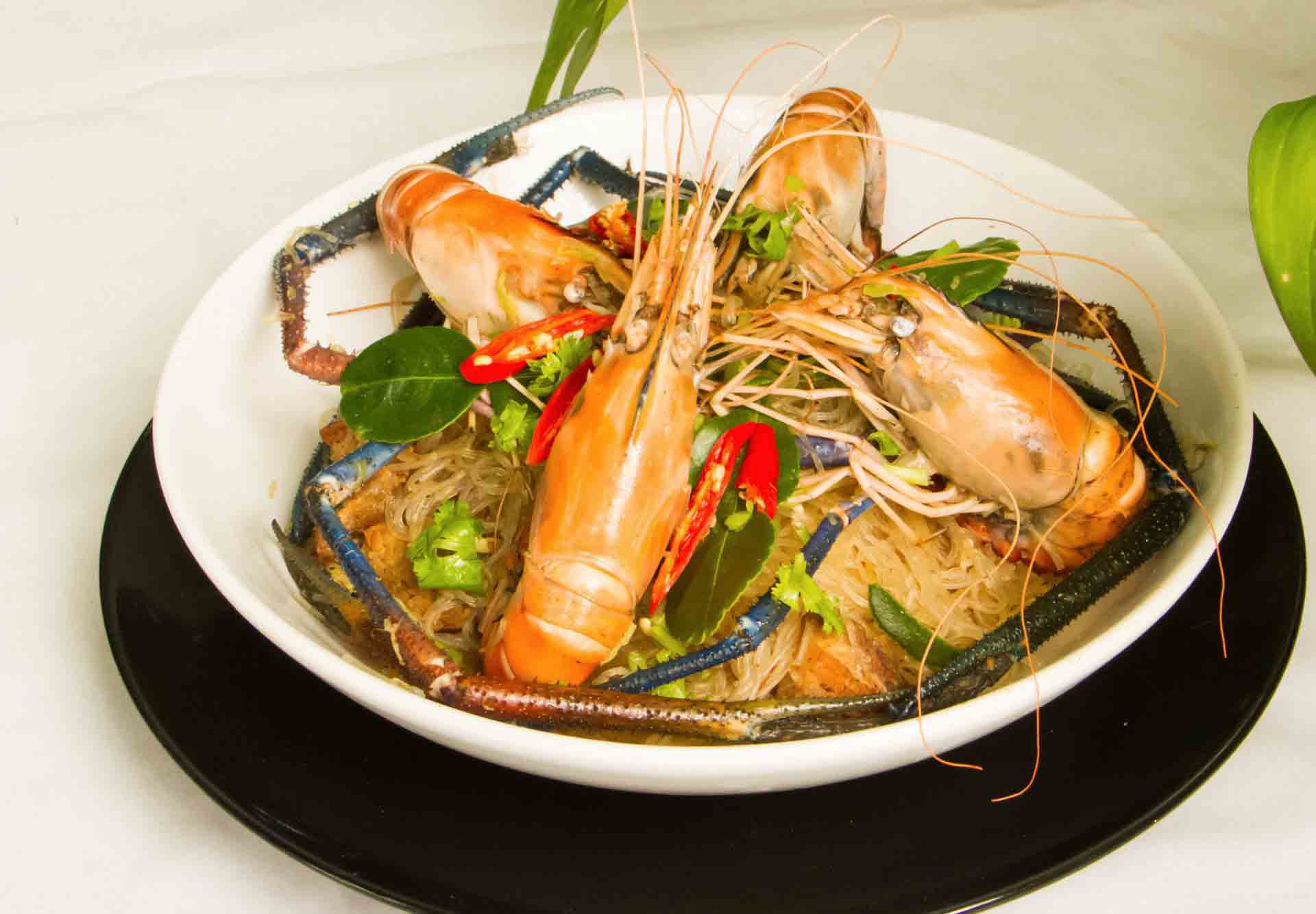 Steamed Shrimp with Glass Noodles