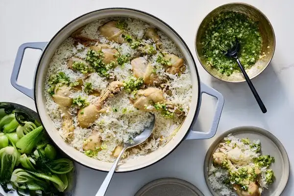 One-Pot Ginger Scallion Chicken and Rice