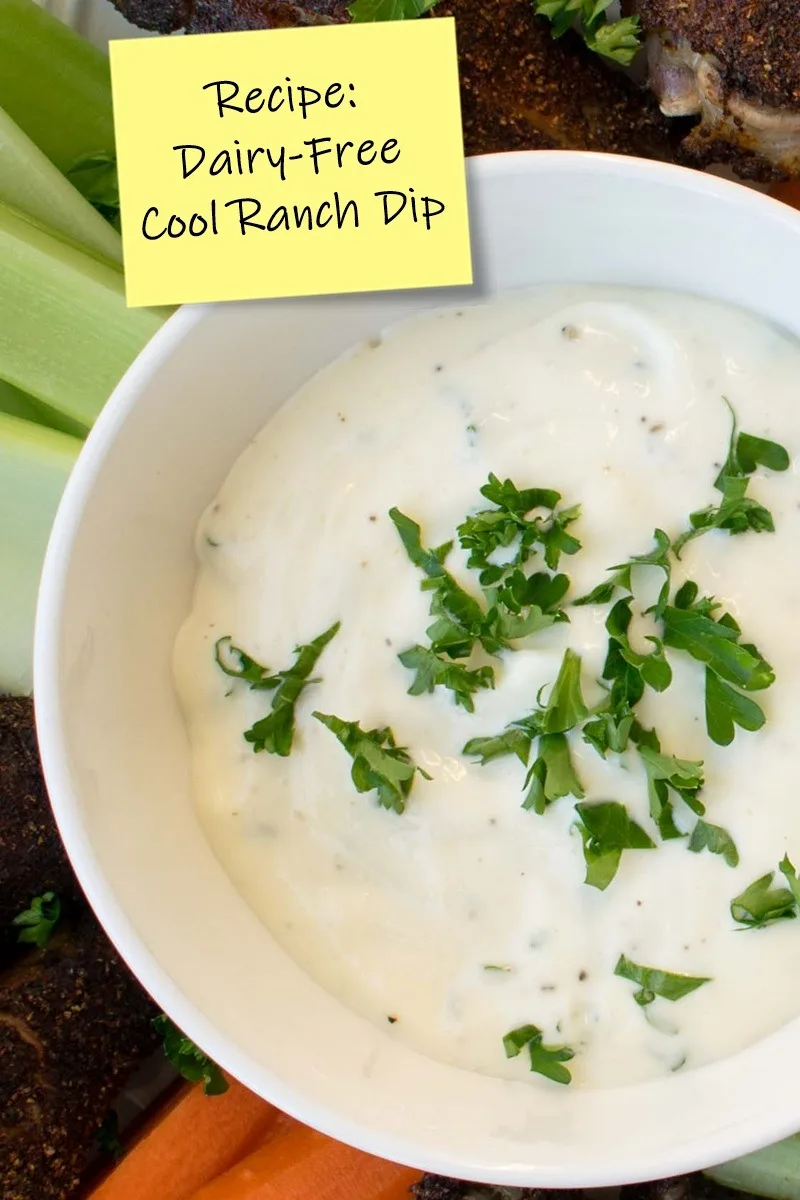 Dairy-Free Cool Ranch Dip Recipe - ready in 3 minutes with inexpensive, everyday ingredients! Everyone loves this versatile dip.