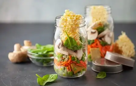 Pot noodle in a jar.