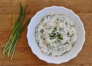 Goat Cheese and Chives Dip snack
