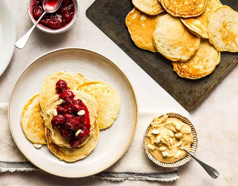 Peanut Butter & Jam Vegan Pancakes Recipes