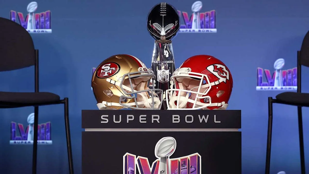 Super Bowl setup