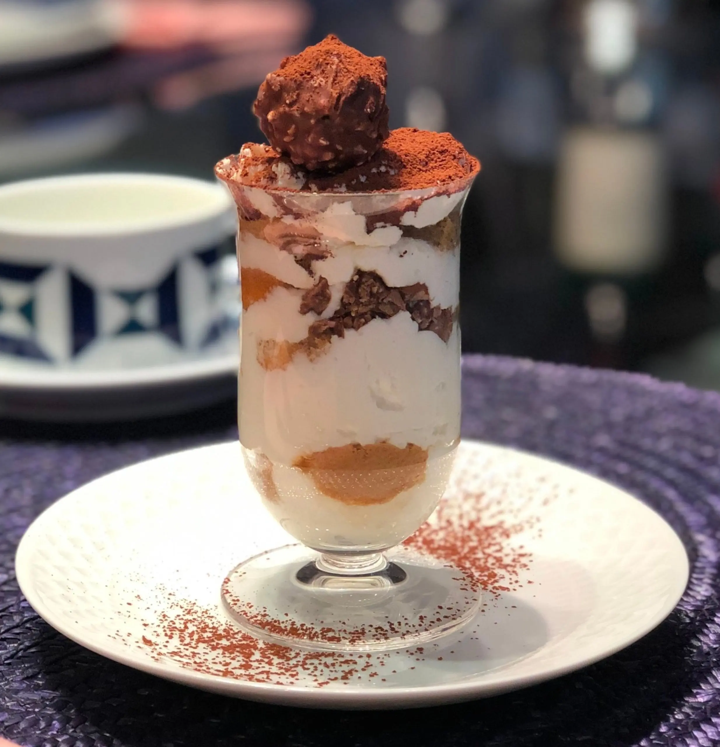 PHOTO: A homemade Ferrero Rocher tiramisu trifle.