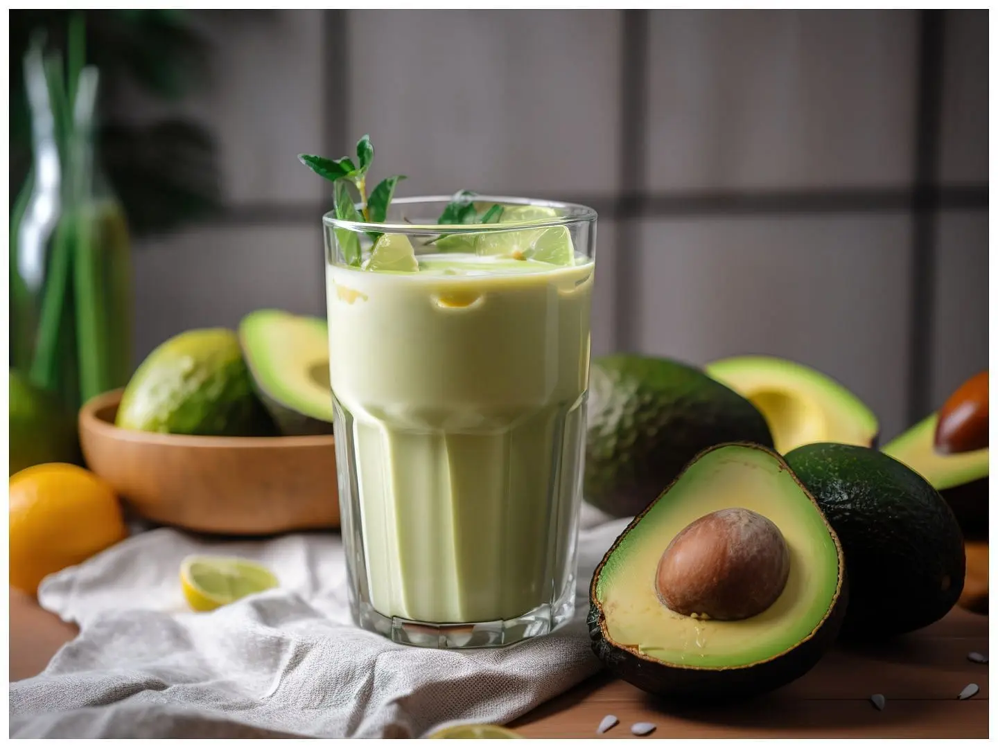 Avocado adds creaminess to this smoothie (Image via Vecteezy)