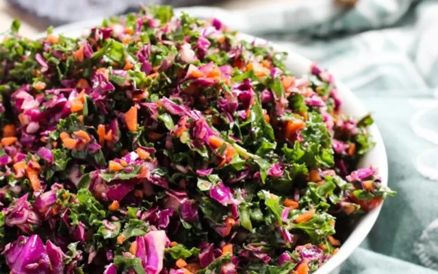 Kale Cabbage And Carrot Slaw