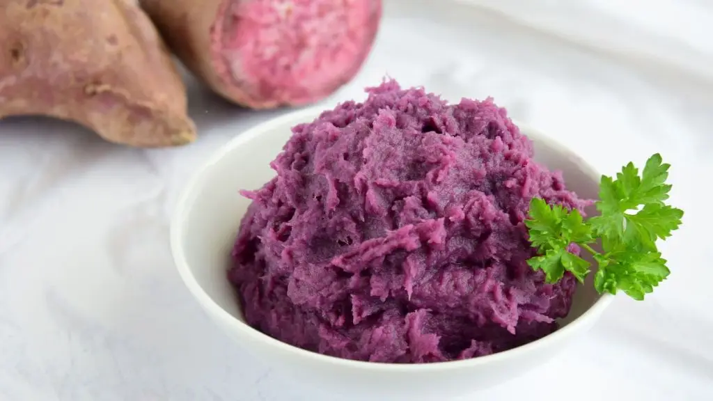 purple sweet potato mash