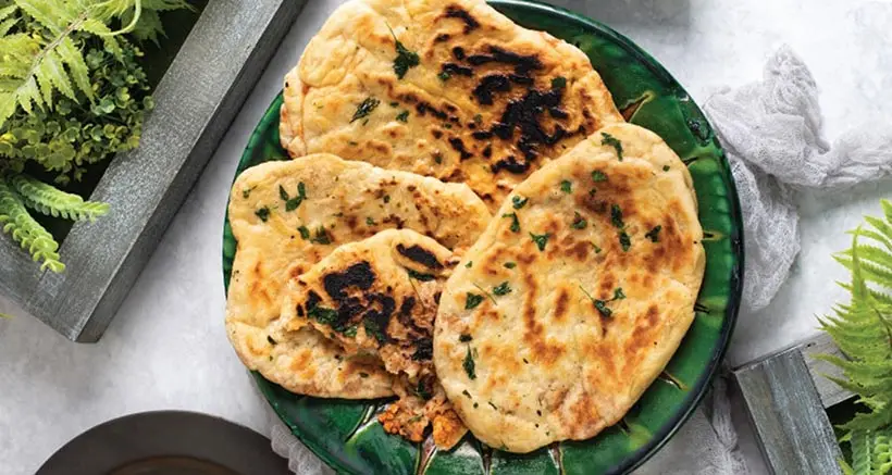 Vegan Keema Naan Bread - vegan Indian recipes