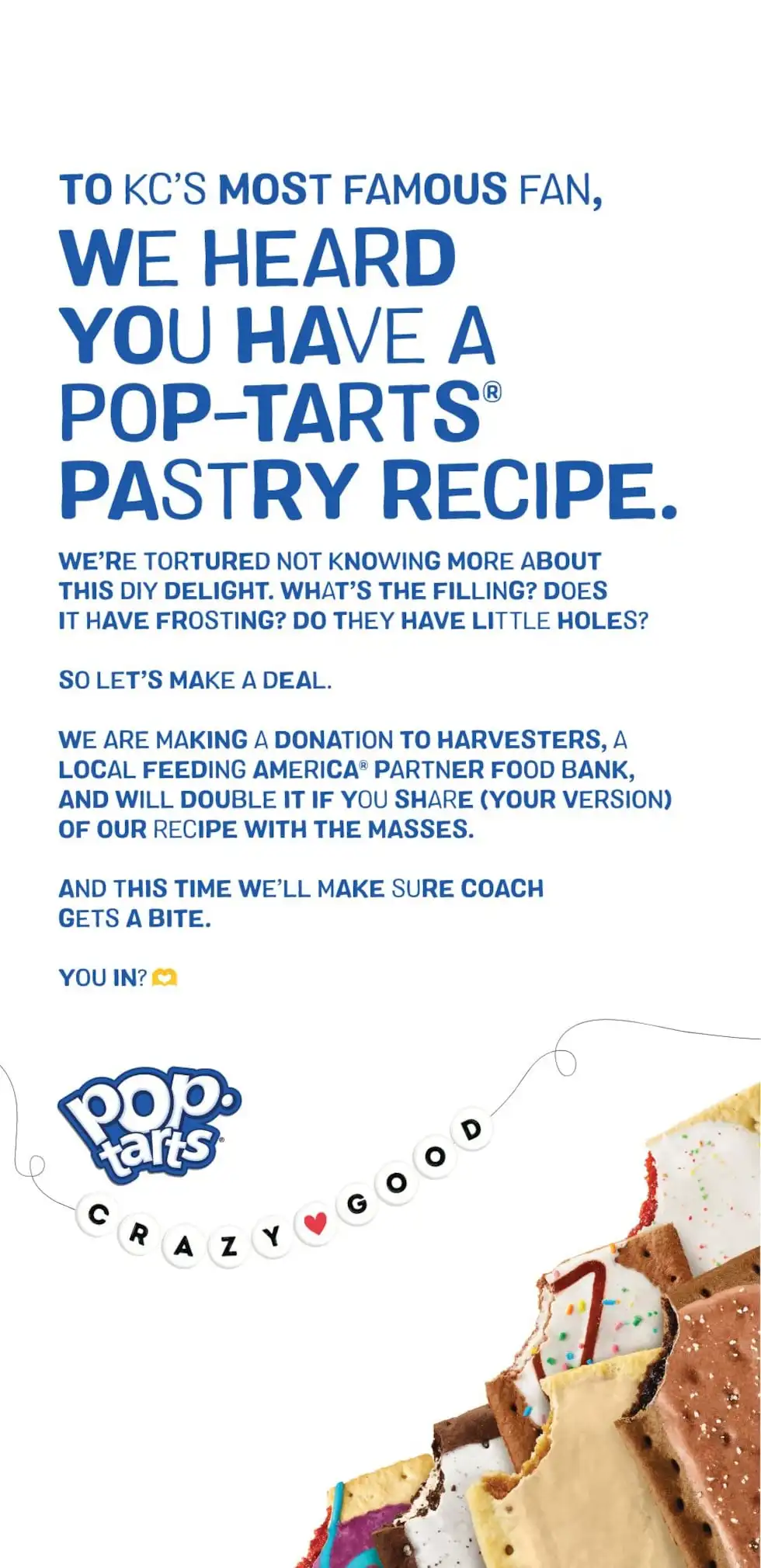 Pop-Tarts challenges Taylor Swift to release her homemade recipe on March 1, 2024.