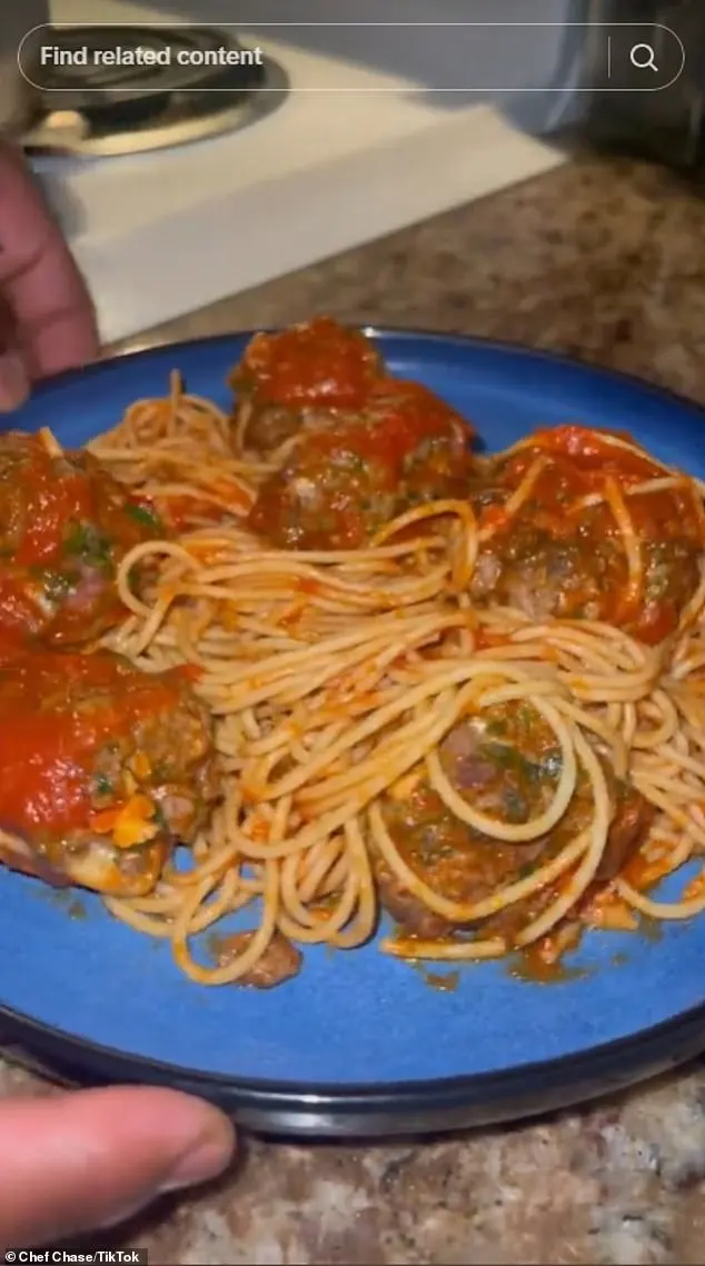 Chef Chase, a US-based TikTok culinary whizz, is one of dozens of cooks on the social media platform recreating the spaghetti and meatballs from Lady and The Tramp