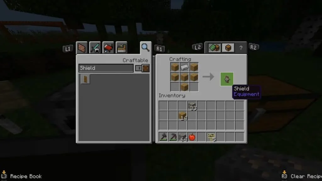 shield recipe in minecraft