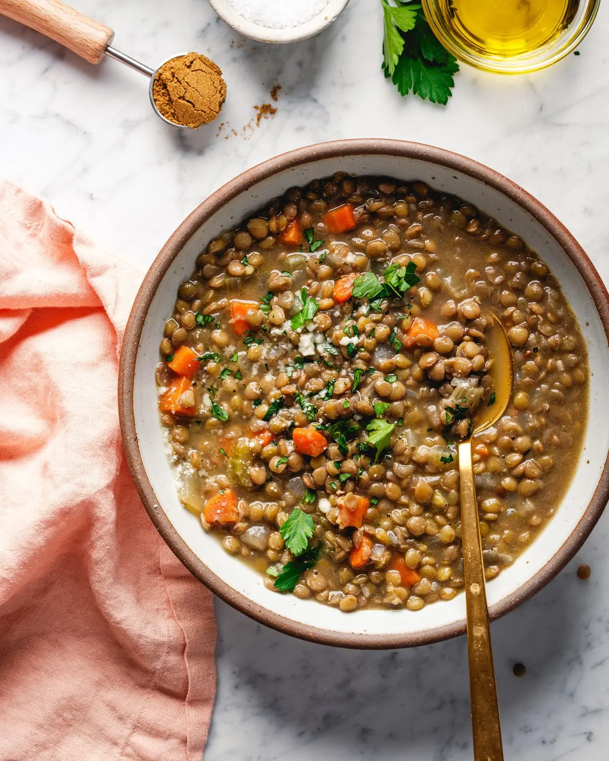 Lentil Soup recipe in bowl