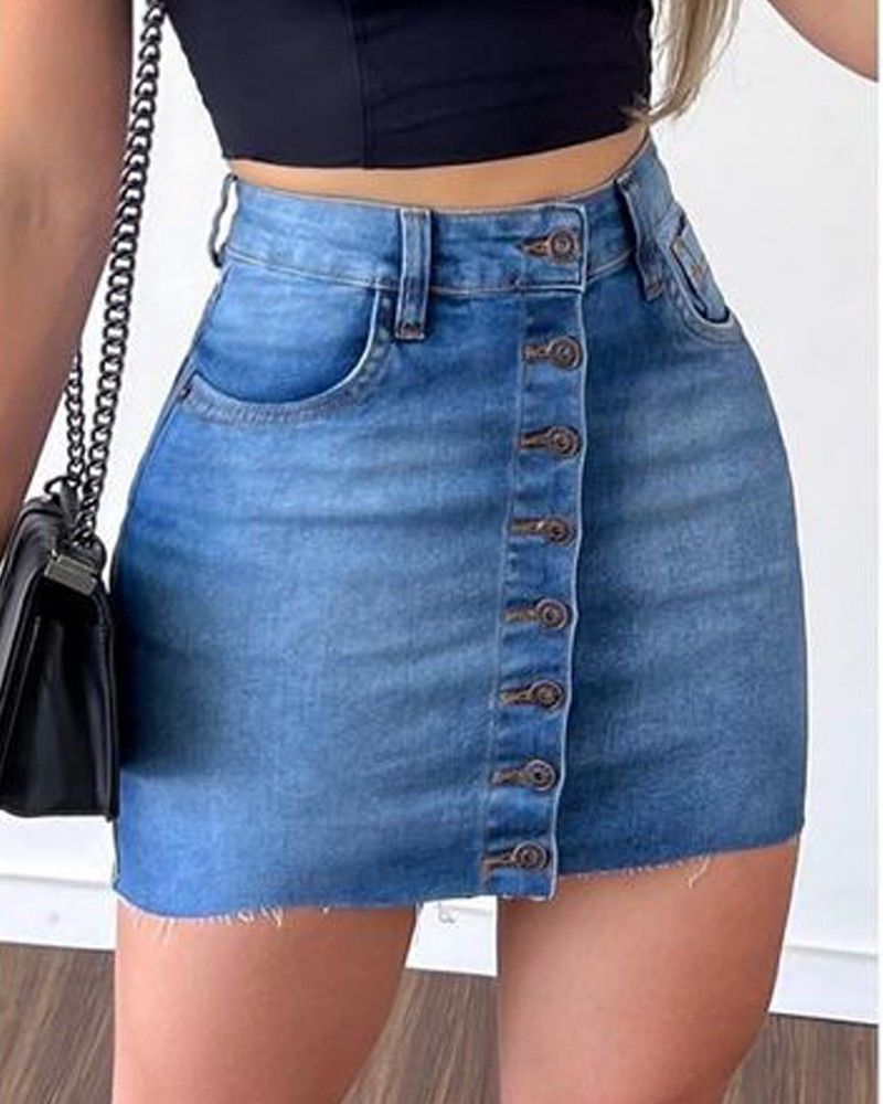 Jean Skirts Are Making A Comeback