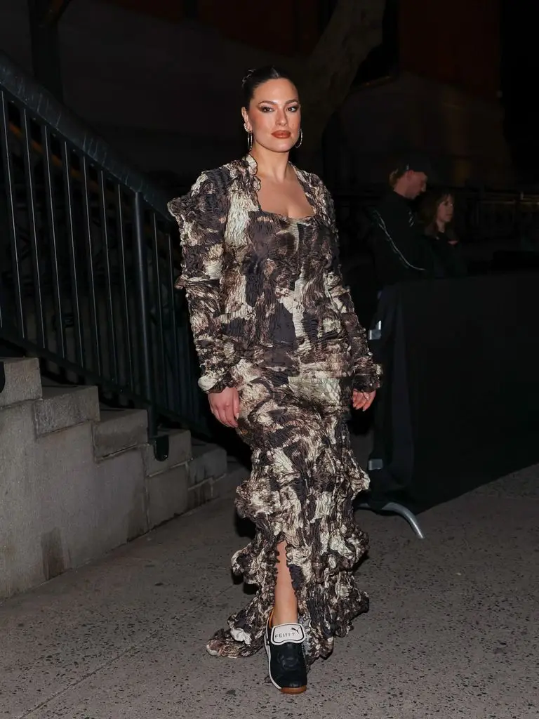NEW YORK, NY - FEBRUARY 08: Ashley Graham is seen attending the Welcome To The Amazing Mostro Show presented by Puma during New York Fashion Week on February 08, 2024 in New York City.  (Photo by Jason Howard/Bauer-Griffin/GC Images)