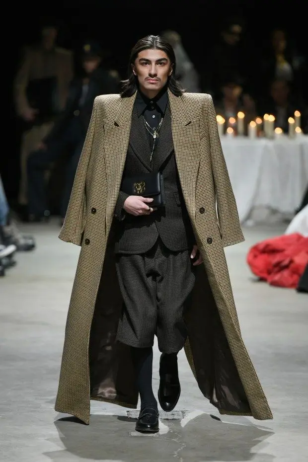 NEW YORK, NEW YORK - FEBRUARY 09: A model walks the runway for Willy Chavarria on February 09, 2024 in New York City. (Photo by Fernanda Calfat/Getty Images)