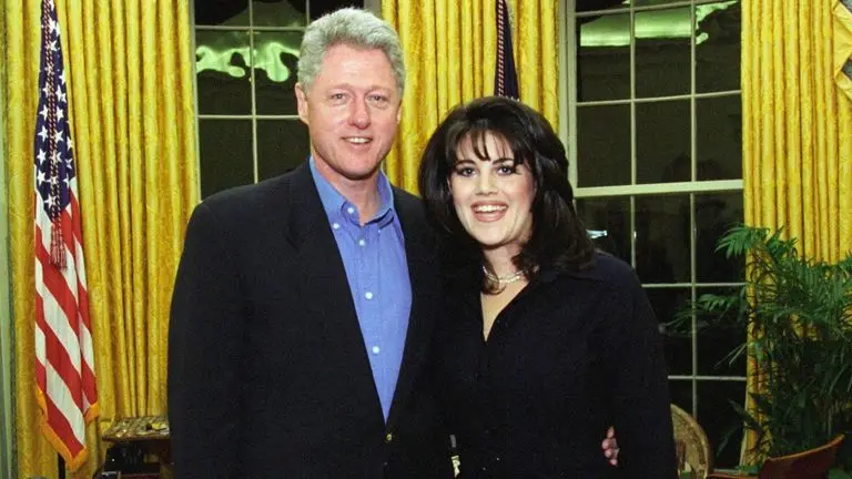 Pic: Cinema Legacy Collection/The Hol/THA/Shutterstock US President President Bill Clinton with Monica Lewinsky at the White House, 1997.(THA US President Bill Clinton, Monica Lewinsky