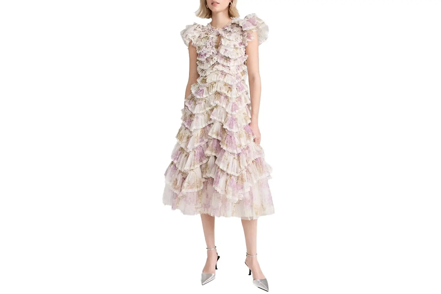 Needle & Thread Wisteria Ruffle Lace Ballerina Dress