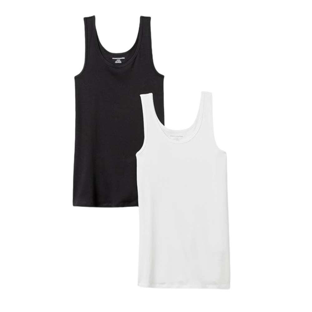 Amazon Essentials Women's Slim-Fit Tank, Pack of 2 on white background