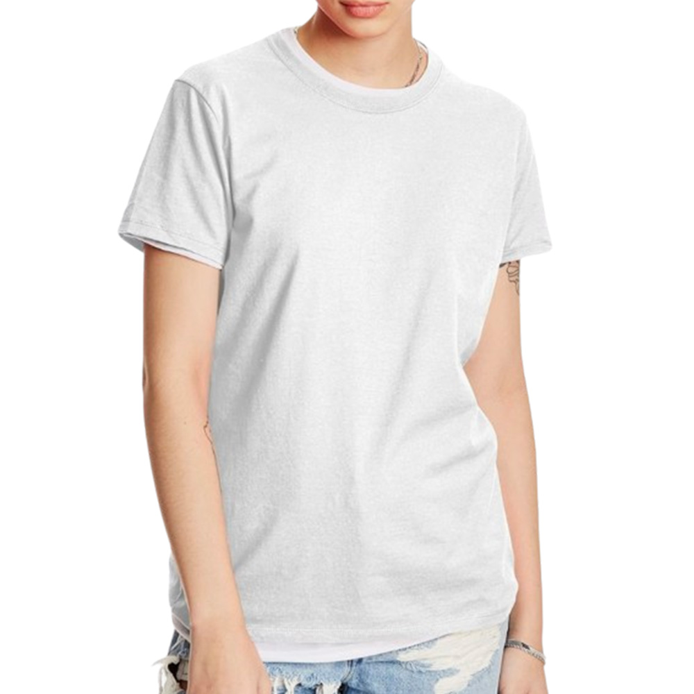 Hanes Women's Perfect-T Short Sleeve Cotton Crewneck T-Shirt on white background