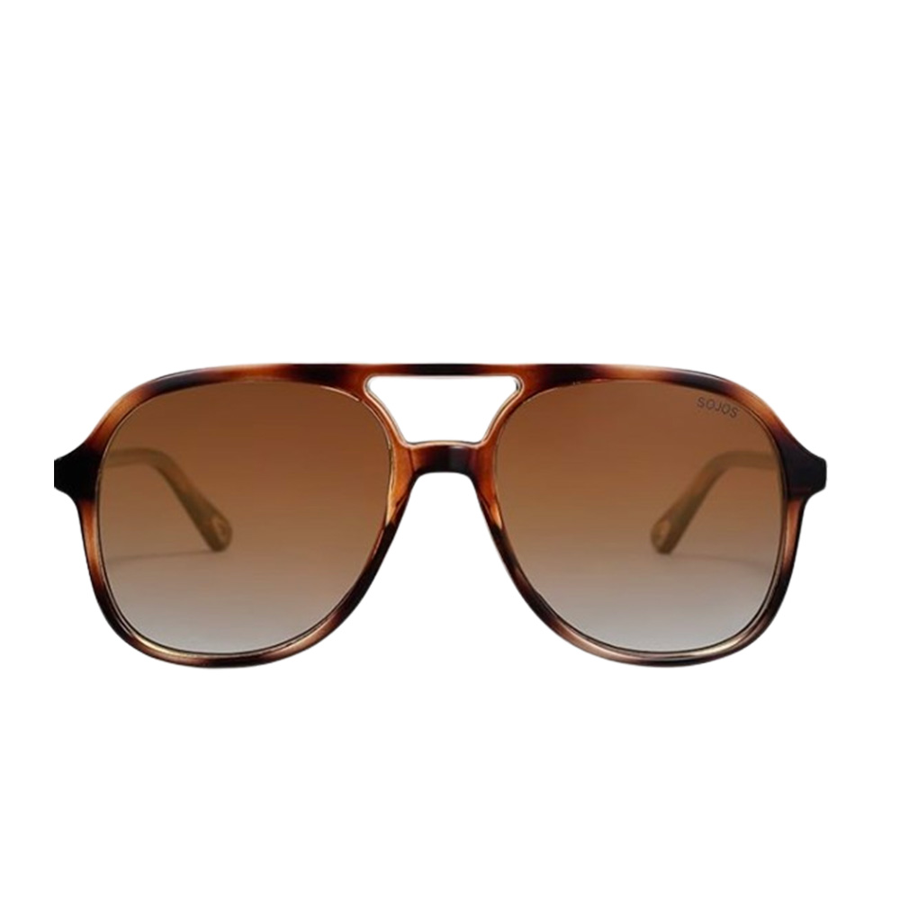 SOJOS Retro Polarized Aviator Sunglasses on white background