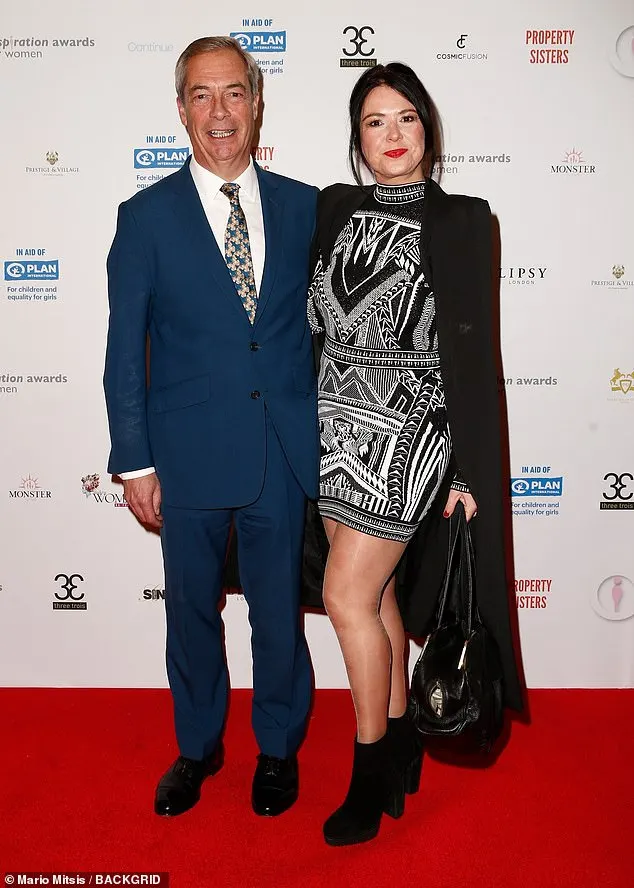 Also at the event was Nigel Farage who wore a snazzy blue suit and attended with his wife Laure Ferrari who wore a black and white mini dress