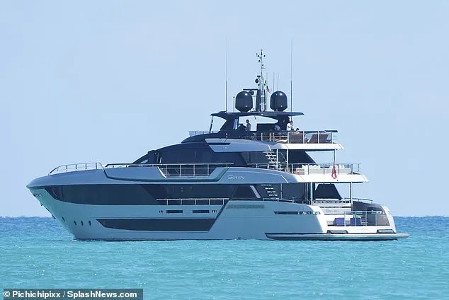 The yacht then jetted out onto the water