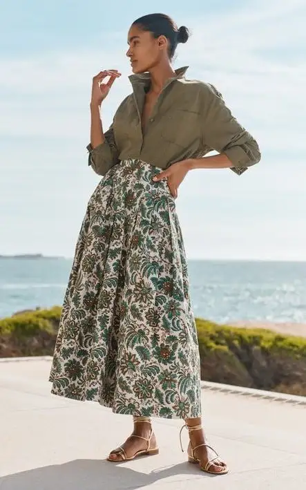 floral skirt