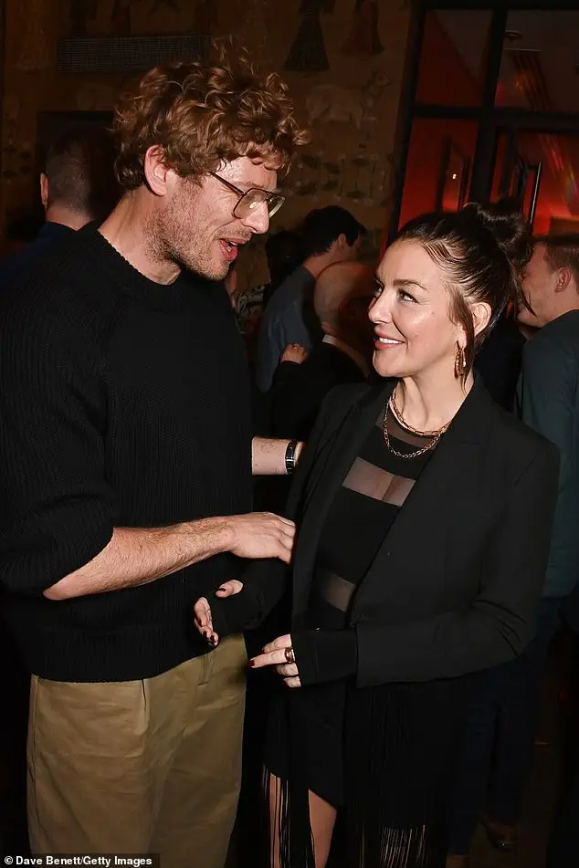 James and Sheridan couldn't wipe the smiles off their faces as they posed for a photo