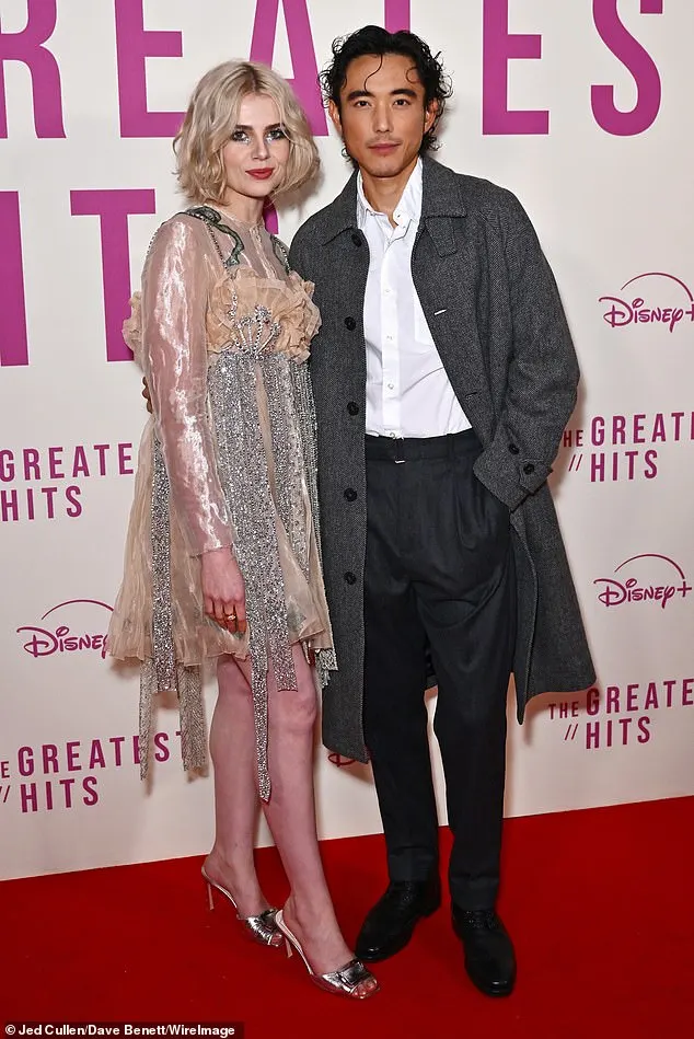 Lucy took to the red carpet with her co-star Justin, 34, who features in the film as her new love interest