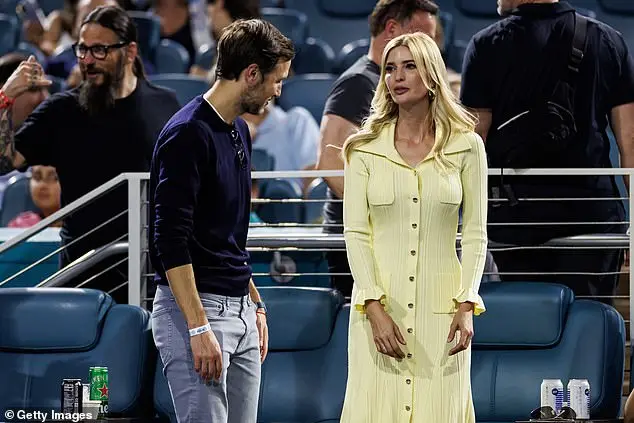 Jared seemed to be admiring his wife's outfit as they took their seats for the main event