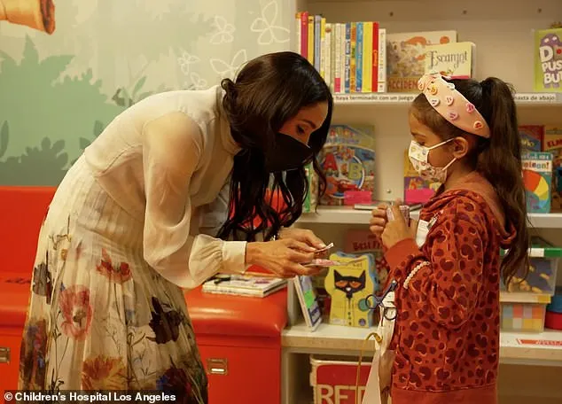 Meghan interacted with the children during the Storytime session at the Children's Hospital Los Angeles