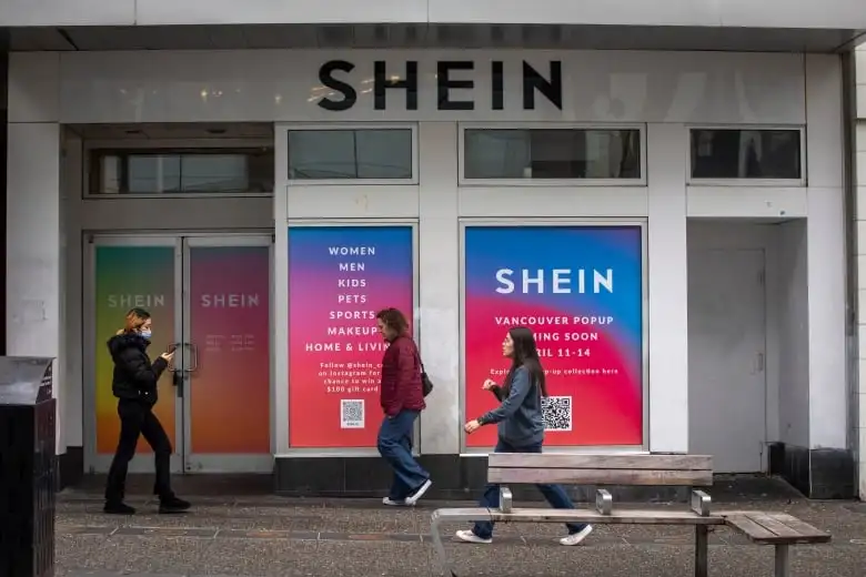 Shein, a fast fashion clothing company, is pictured prior to their pop-up store opening later this month near Granville and Robson in  Vancouver, B.C on Tuesday April 2, 2024.