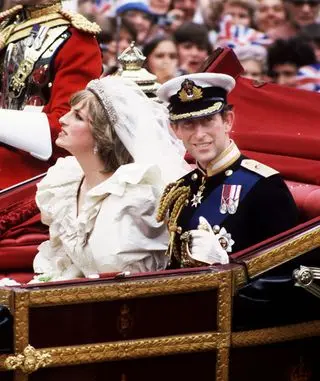 Princess Diana on her 1981 wedding day