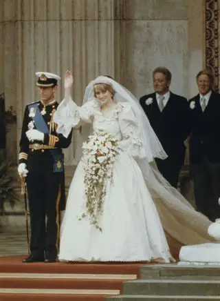 Princess Diana on her 1981 wedding day