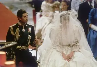 Princess Diana on her 1981 wedding day