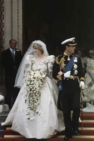 Princess Diana on her 1981 wedding day